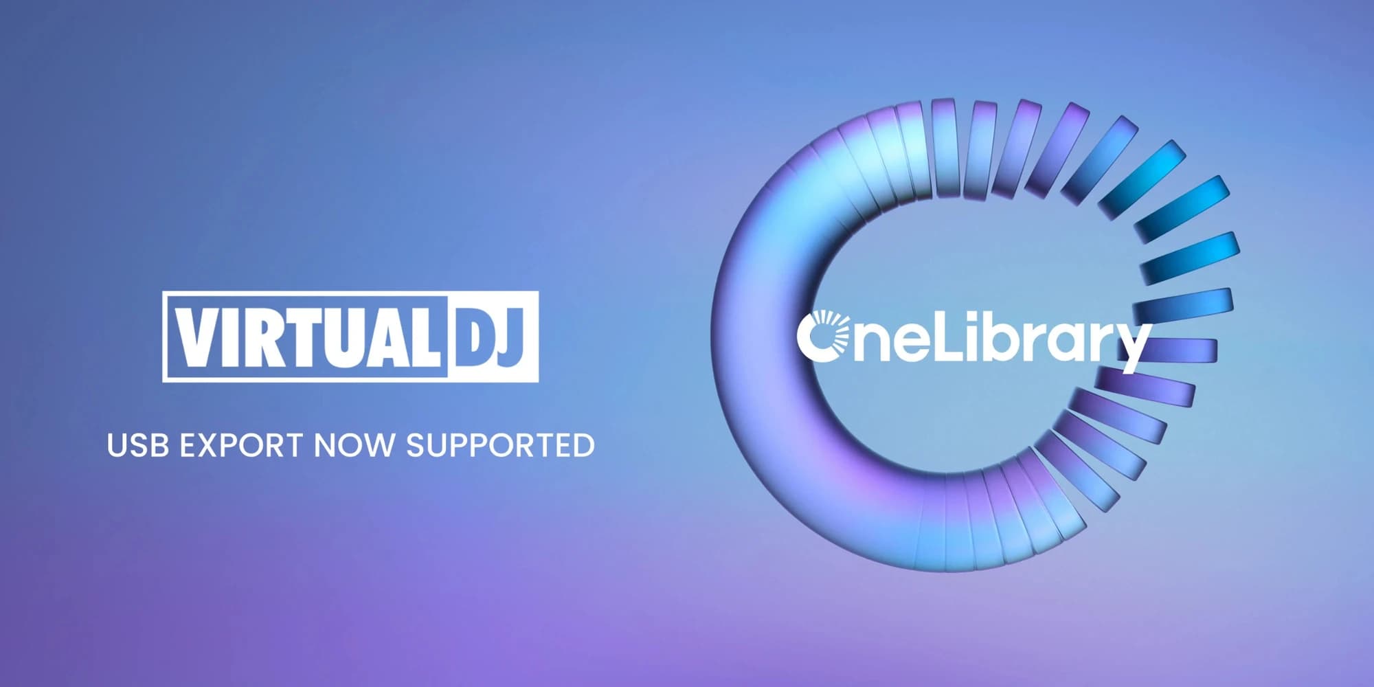 OneLibrary i VirtualDJ - grafika promocyjna obsługi formatu