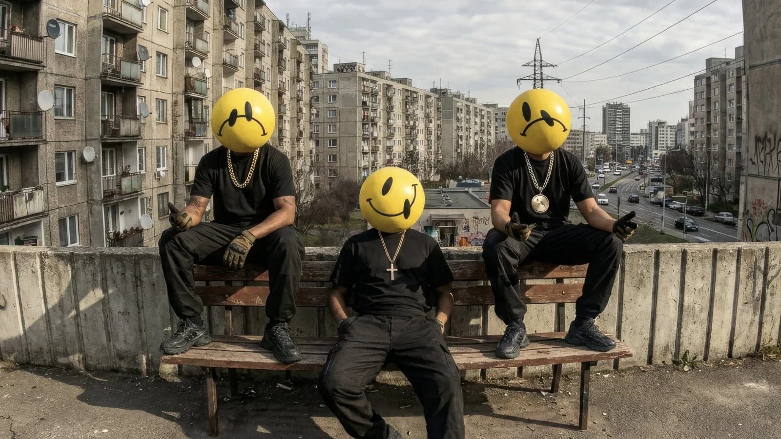 Okładka debiutanckiego albumu „SKAM" kolektywu SKOK